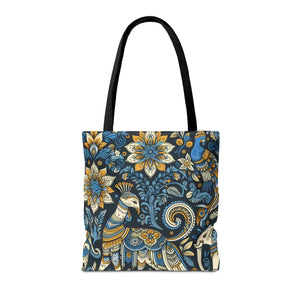Colorful Indian Pattern Tote Bag - Bold Aop Canvas - Dipaliz - Bags
