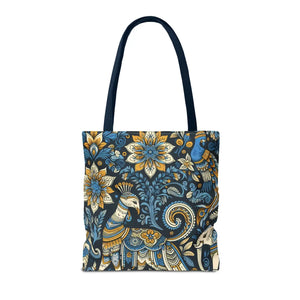 Colorful Indian Pattern Tote Bag - Bold Aop Canvas - Dipaliz - Bags