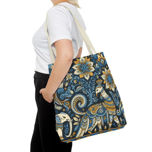 Colorful Indian Pattern Tote Bag - Bold Aop Canvas - Dipaliz - Bags