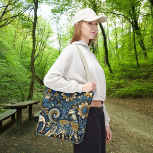 Colorful Indian Pattern Tote Bag - Bold Aop Canvas - Dipaliz - Bags