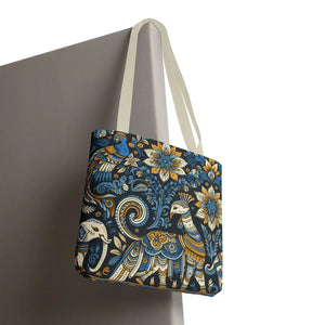 Colorful Indian Pattern Tote Bag - Bold Aop Canvas - Dipaliz - Bags