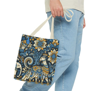Colorful Indian Pattern Tote Bag - Bold Aop Canvas - Dipaliz - Bags