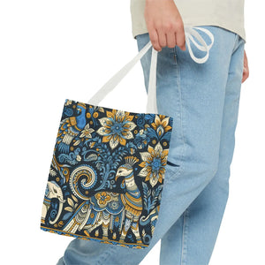 Colorful Indian Pattern Tote Bag - Bold Aop Canvas - Dipaliz - Bags