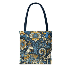 Colorful Indian Pattern Tote Bag - Bold Aop Canvas - Dipaliz - Bags