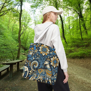 Colorful Indian Pattern Tote Bag - Bold Aop Canvas - Dipaliz - Bags