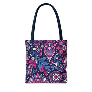 Colorful Indian Pattern Aop Tote Bag - Madhubani - Dipaliz - Bags