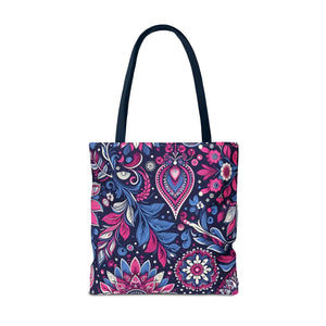 Colorful Indian Pattern Aop Tote Bag - Madhubani - Dipaliz - Bags