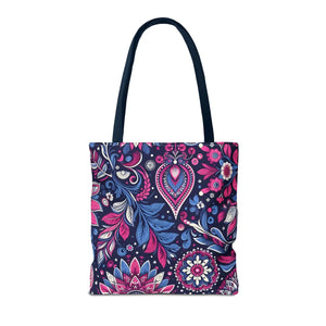 Colorful Indian Pattern Aop Tote Bag - Madhubani - Dipaliz - Bags