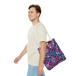 Colorful Indian Pattern Aop Tote Bag - Madhubani - Dipaliz - Bags