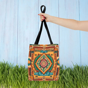 Vibrant Tote Bag - Colorful Indian Pattern Polyester - Dipaliz - Bags