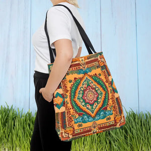 Tote Bag Colorful Indian Pattern Women’s Fashion by Dipaliz - 18’’ × / Black - Bags