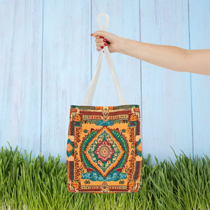 Vibrant Tote Bag - Colorful Indian Pattern Polyester - Dipaliz - Bags