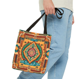 Vibrant Tote Bag - Colorful Indian Pattern Polyester - Dipaliz - Bags