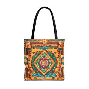 Vibrant Tote Bag - Colorful Indian Pattern Polyester - Dipaliz - Bags