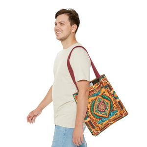 Vibrant Tote Bag - Colorful Indian Pattern Polyester - Dipaliz - Bags