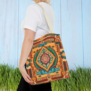 Vibrant Tote Bag - Colorful Indian Pattern Polyester - Dipaliz - Bags