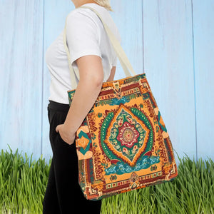 Vibrant Tote Bag - Colorful Indian Pattern Polyester - Dipaliz - Bags