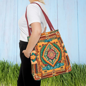 Vibrant Tote Bag - Colorful Indian Pattern Polyester - Dipaliz - Bags