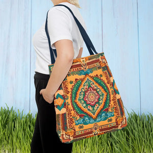 Vibrant Tote Bag - Colorful Indian Pattern Polyester - Dipaliz - Bags