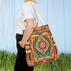 Vibrant Tote Bag - Colorful Indian Pattern Polyester - Dipaliz - Bags