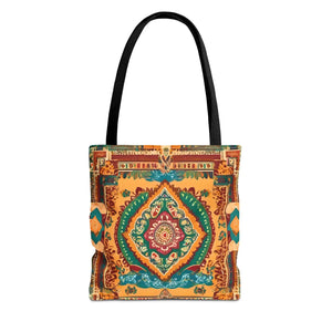 Vibrant Tote Bag - Colorful Indian Pattern Polyester - Dipaliz - Bags