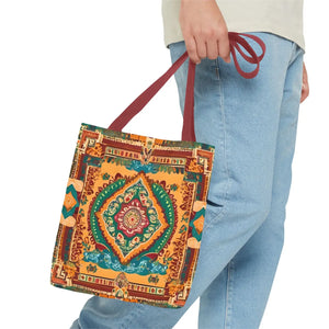 Vibrant Tote Bag - Colorful Indian Pattern Polyester - Dipaliz - Bags