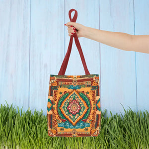 Vibrant Tote Bag - Colorful Indian Pattern Polyester - Dipaliz - Bags