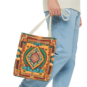 Vibrant Tote Bag - Colorful Indian Pattern Polyester - Dipaliz - Bags