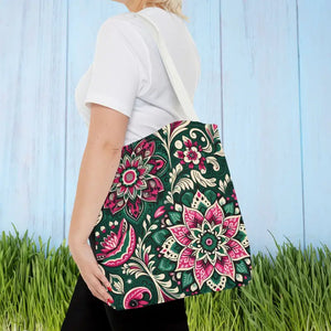 Colorful Indian Pattern Aop Tote Bag Bold Style Dipaliz - Bags