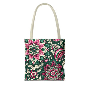 Colorful Indian Pattern Aop Tote Bag Bold Style Dipaliz - Bags