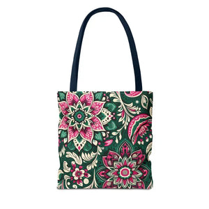 Colorful Indian Pattern Aop Tote Bag Bold Style Dipaliz - Bags