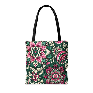 Colorful Indian Pattern Aop Tote Bag Bold Style Dipaliz - Bags