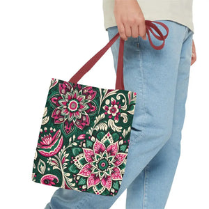 Colorful Indian Pattern Aop Tote Bag Bold Style Dipaliz - Bags