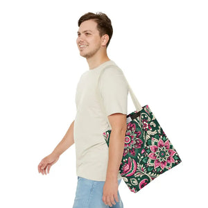 Colorful Indian Pattern Aop Tote Bag Bold Style Dipaliz - Bags