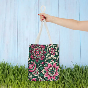 Colorful Indian Pattern Aop Tote Bag Bold Style Dipaliz - Bags