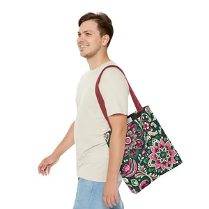 Colorful Indian Pattern Aop Tote Bag Bold Style Dipaliz - Bags