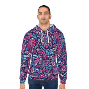 Vibrant Pullover Hoodie - Colorful Indian Pattern - Dipaliz - Hoodies