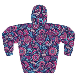 Vibrant Pullover Hoodie - Colorful Indian Pattern - Dipaliz - Hoodies