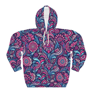 Vibrant Pullover Hoodie - Colorful Indian Pattern - Dipaliz - Hoodies