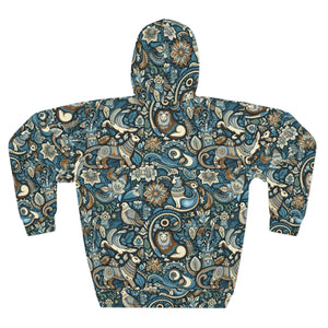 Vibrant Pullover Hoodie - Colorful Indian Pattern - Dipaliz - Hoodies