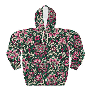 Vibrant Pullover Hoodie - Colorful Indian Pattern - Dipaliz - Hoodies