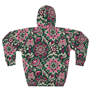 Vibrant Pullover Hoodie - Colorful Indian Pattern - Dipaliz - Hoodies