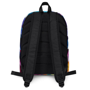 Vibrant Polyester Backpack - Colorful Large Flowers - Dipaliz - Backpacks