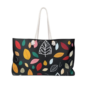 Oversized Polyester Weekender Bag - Colorful Leaves Fall Vibes - Dipaliz - 24’’ × 13’’ - Bags