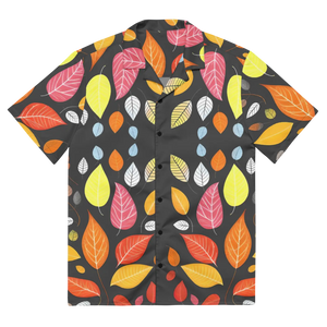 Vibrant Unisex Button Shirt - Colorful Leaves Summer - Dipaliz - Shirts
