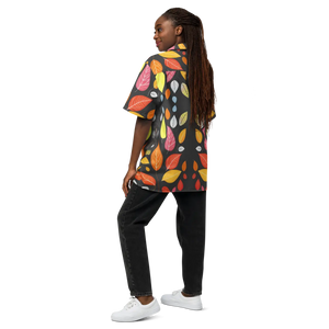 Vibrant Unisex Button Shirt - Colorful Leaves Summer - Dipaliz - Shirts