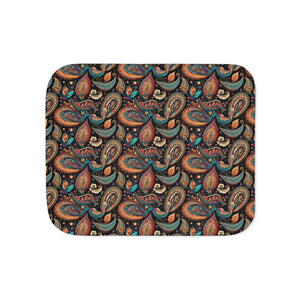 Snuggly Sherpa Blanket – Colorful Paisley Pattern - Dipaliz - Blankets