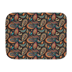 Snuggly Sherpa Blanket – Colorful Paisley Pattern - Dipaliz - Blankets