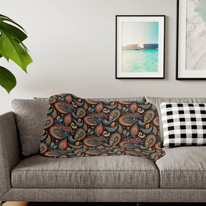 Snuggly Sherpa Blanket – Colorful Paisley Pattern - Dipaliz - Blankets