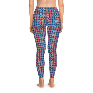 Vibrant Colorful Pattern Spandex Leggings - Activewear - Dipaliz